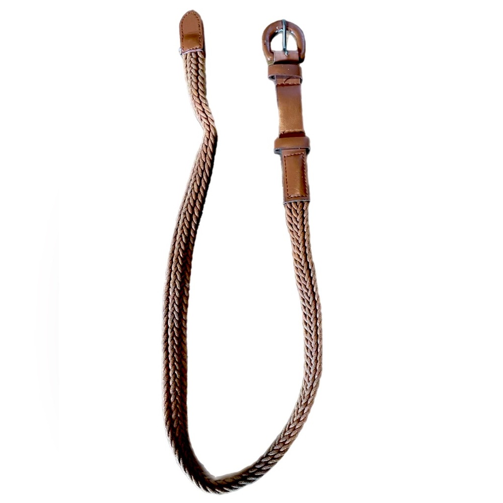 Braided Statement Belt Brown